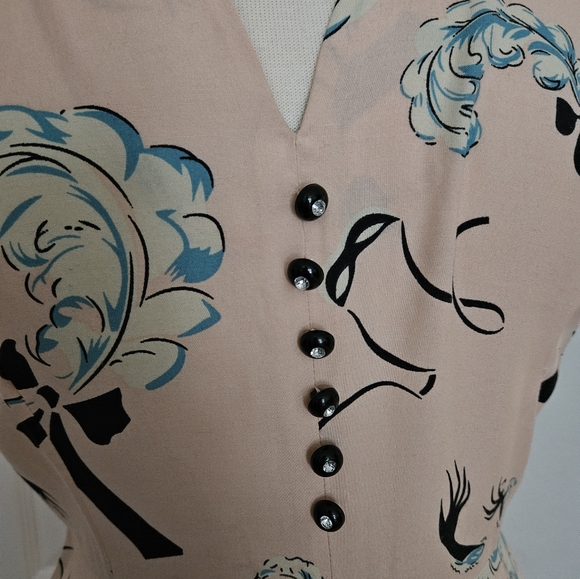 Rare Trashy Diva Slap and Tickle Pink Rayon Dress - Picture 5 of 13